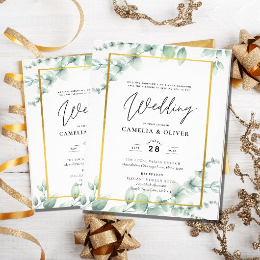 Eukalyptus Greenerity Wedding QR CODE Modernes Bud Flyer