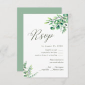 Eukalyptus Greenerity Wedding RSVP (Vorne/Hinten)