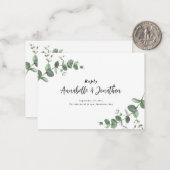 Eukalyptus Greenerity Wedding RSVP Antwort Mitteilungskarte (Vorderseite/Rückseite Beispiel)