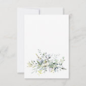 Eukalyptus Greenerity Wedding RSVP Card (Rückseite)