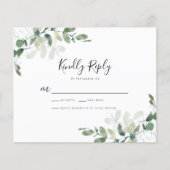Eukalyptus Greenerity Wedding RSVP Card (Vorderseite)