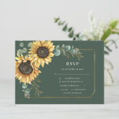 Eukalyptus Greenerity Wedding RSVP Card (Stehend Vorderseite)