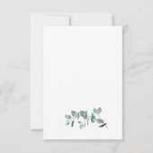 Eukalyptus Greenerity Wedding RSVP Card Karte (Rückseite)