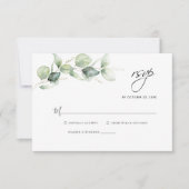 Eukalyptus Greenerity Wedding RSVP Card Mitteilungskarte (Vorderseite)
