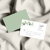 Eukalyptus Greenerity Wedding RSVP Card Mitteilungskarte