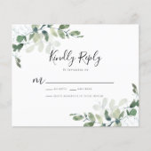 Eukalyptus Greenerity Wedding RSVP Flyer (Vorne)