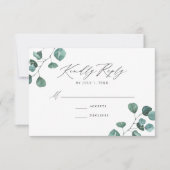 Eukalyptus Greenerity Wedding RSVP Karte (Vorderseite)