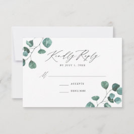 Eukalyptus Greenerity Wedding RSVP Karte