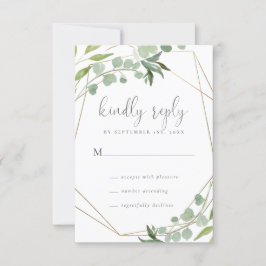 Eukalyptus Greenerity Wedding RSVP Karte