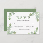 Eukalyptus Greenerity Wedding RSVP Karte (Vorne/Hinten)
