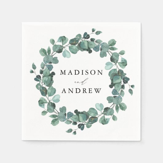 Eukalyptus Greenerity Wedding Serviette (Vorderseite)