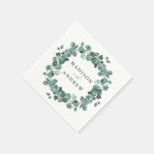 Eukalyptus Greenerity Wedding Serviette (Ecke)