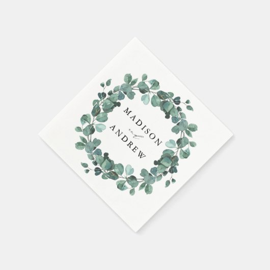 Eukalyptus Greenerity Wedding Serviette (Ecke)