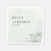 Eukalyptus Greenerity Wedding Serviette (Vorderseite)