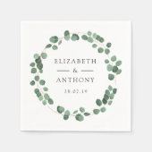 Eukalyptus Greenerity Wedding Serviette (Vorderseite)