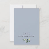 Eukalyptus Greenerity Wedding Simple RSVP Karte (Rückseite)