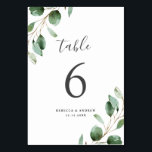 Eukalyptus Greenerity Wedding Tischnummer<br><div class="desc">Diese individuell gestaltbare Tischnummern-Card wurde für die Abstimmung mit unserer Moody Greenery Hochzeitskollektion konzipiert. Sie zeichnet sich durch die Aquarellmaler Weiß Eukalyptus-Blätter aus und kombiniert mit einem stilvollen Skript und einem klassischen Serif-Schriftart in dunkelgrau. Um erweiterte Änderungen vorzunehmen, klicken Sie unter Anpassen dieser Vorlage auf "Klicken Sie, um weitere Anpassungen...</div>