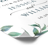 Eukalyptus Greenerity Wedding Welcome Poster (Ecke)