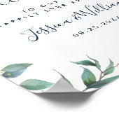 Eukalyptus Greenerity Wedding Welcome Poster (Ecke)