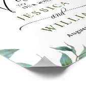 Eukalyptus Greenerity Wedding Welcome Poster (Ecke)