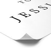 Eukalyptus Greenerity Wedding Welcome Sign mit Fot Poster (Ecke)