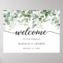 Eukalyptus Greenerity Wedding Welcome Sign