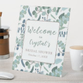 Eukalyptus Greenerity Welcome Brautparty Sign Sockelschild (In Situ)