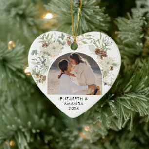 Eukalyptus Greenery 2023 Weihnachten Keramik Ornament