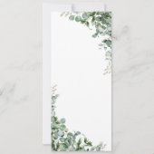 Eukalyptus Greenery 50. Geburtstag Einladung (Rückseite)