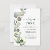 Eukalyptus Greenery Abschluss Class of 2023 Einladung (Vorderseite)