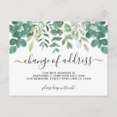 Eukalyptus Greenery Adressänderung Ankündigungspostkarte (Vorderseite)