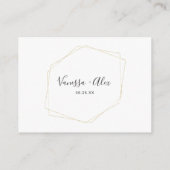 Eukalyptus Greenery and Gold Frame Honeymoon Fund Begleitkarte (Rückseite)