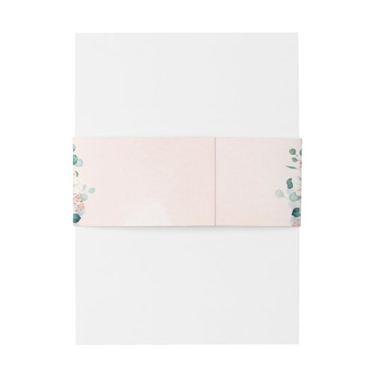 Eukalyptus Greenery Anemone Rustikale Hochzeit Einladungsbanderole (Rückseitenbeispiel)