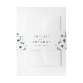 Eukalyptus Greenery Anemone Rustikale Hochzeit Einladungsbanderole