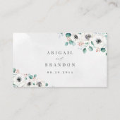 Eukalyptus Greenery Anemone Rustikale Hochzeit Platzkarte (Rückseite)