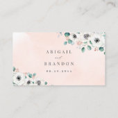 Eukalyptus Greenery Anemone Rustikale Hochzeit Platzkarte (Rückseite)