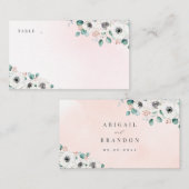 Eukalyptus Greenery Anemone Rustikale Hochzeit Platzkarte (Vorne/Hinten)