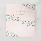 Eukalyptus Greenery Anemone Rustikale Hochzeit Platzkarte (Außenseite Aufgefaltet)