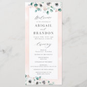 Eukalyptus Greenery Anemone Rustikale Hochzeit Programm (Vorderseite)