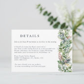 Eukalyptus Greenery | Angaben zur Hochzeit Begleitkarte (Stehend Vorderseite)