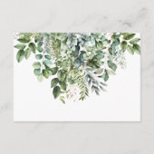 Eukalyptus Greenery | Angaben zur Hochzeit Begleitkarte (Rückseite)