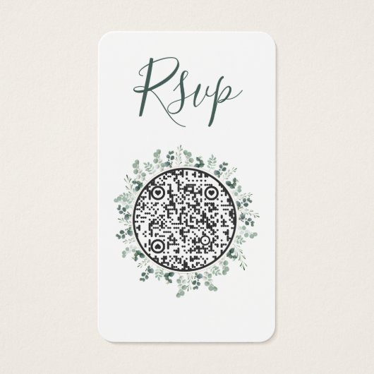 Eukalyptus Greenery B Wedding Website QR Code UAWG (Vorderseite)