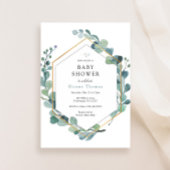 Eukalyptus Greenery Baby in Bloom Baby Shower Einladung