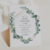 Eukalyptus Greenery Baby in Bloom Baby Shower Einladung