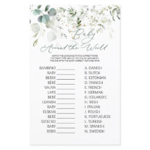 Eukalyptus Greenery Baby Rund um das Weltspiel