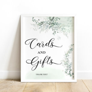 Eukalyptus Greenery Baby Shower Cards und Geschenk Poster