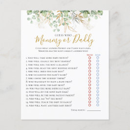 Eukalyptus Greenery Baby Shower Game