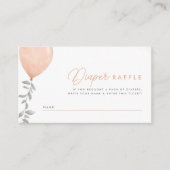Eukalyptus Greenery Balloon Diaper Raffle 2 Begleitkarte (Vorderseite)