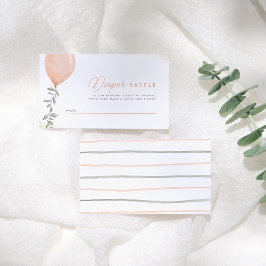 Eukalyptus Greenery Balloon Diaper Raffle 2 Begleitkarte