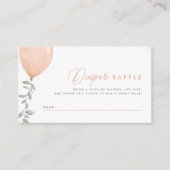 Eukalyptus Greenery Balloon Diaper Raffle Begleitkarte (Vorderseite)